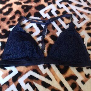 Victoria’s Secret navy blue racerback bralette size medium NWT